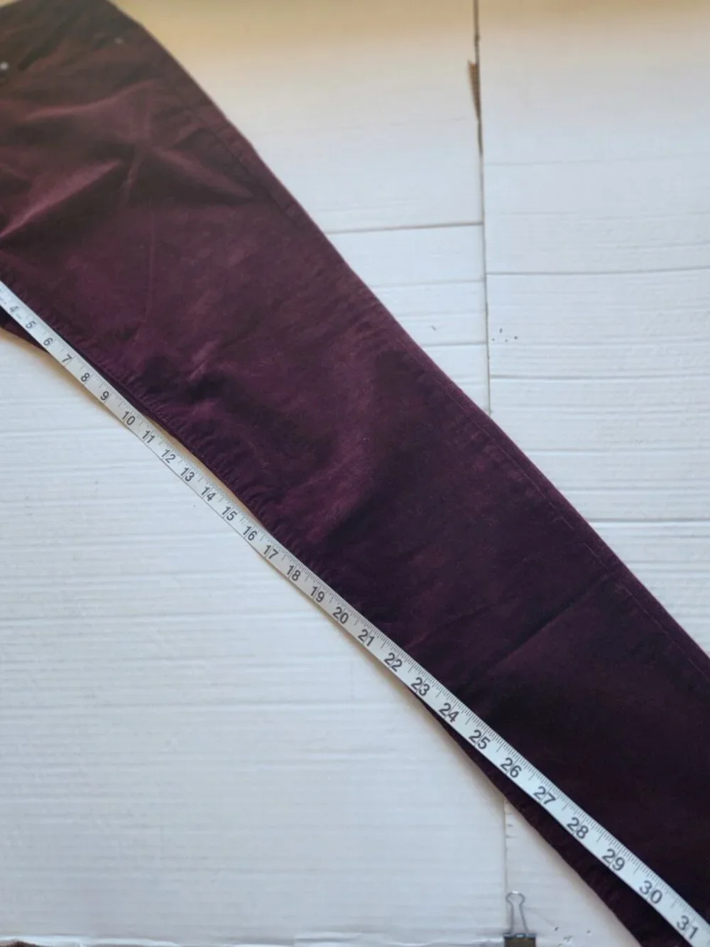 Cabi Women’s Size 12 Burgundy Carol Anderson Corduroy Skinny Five Pocket Pants